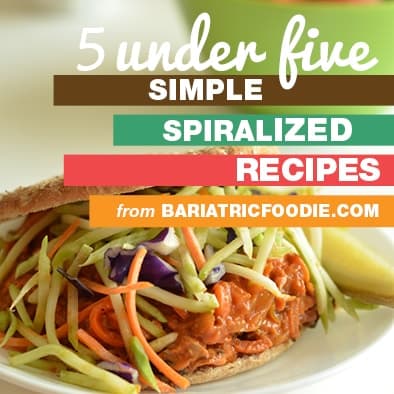 Five Under Five: Simple Spiralized Vegetable Recipes