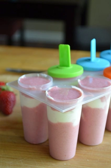 strawberry protein pops