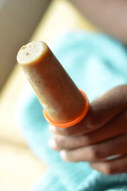 Peach Ginger Chia Protein Popsicles